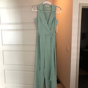 Women’s sage green wide leg jumpsuit